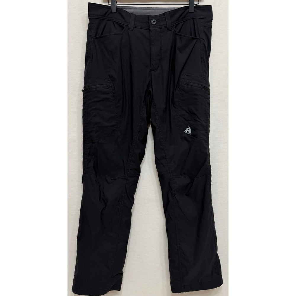 Eddie Bauer Mens Snow Pants Black Fleece Lined First Ascent Hiking Pants 34x32